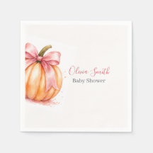 Süße kleine Kürbis-Baby-Shower-Servietten