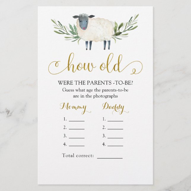 Süße kleine Lammgärten wie alte Eltern (Vorderseite)