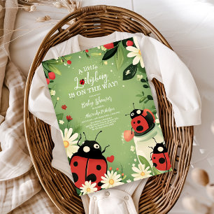 Süße kleine Marienkäfer Mädchen Baby-Party Einladung