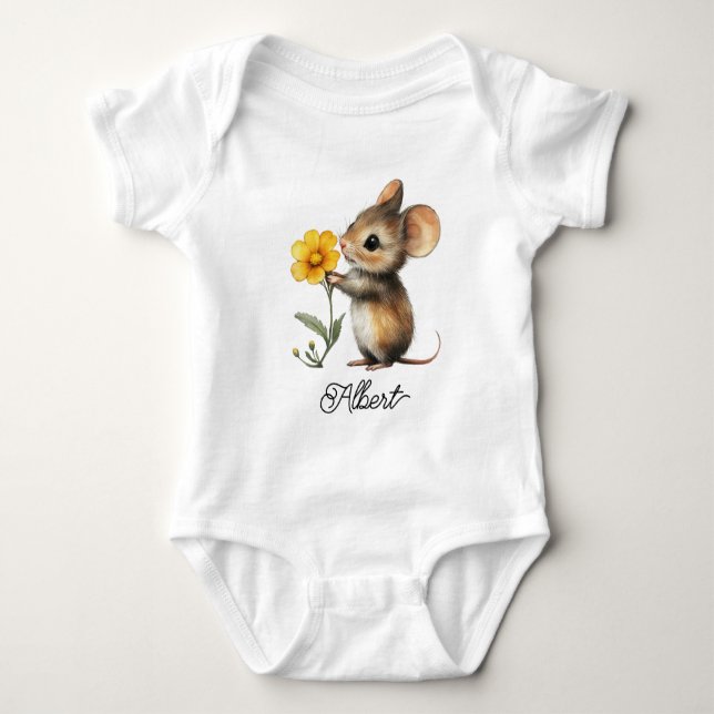 Süße kleine Maus Baby Strampler (Vorderseite)