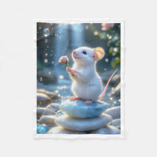 Süße kleine Maus Sherpa-Decke Fleecedecke
