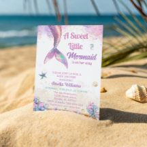 Süße kleine Meerjungfrau Pastell-Ozean-Mädchen