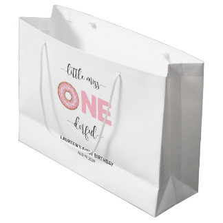Süße kleine Miss 1. Geburtstag Pink  Große Geschenktüte