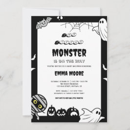 Süße kleine Monster-Baby-Party-Illustration Einladung