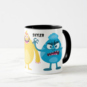 Süße kleine Monster mit Namen Tasse