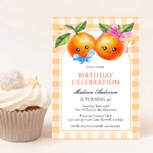 Süße kleine Orange Citrus Baby Shower Einladung