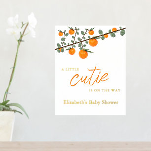 Süße kleine Orange geschlechtsneutrale Babyparty Foliendrucke