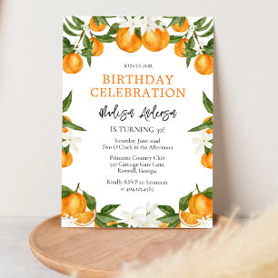 Süße kleine Orange Zitrus Baby Shower Einladung