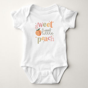 Süße kleine Peach, Lustiges Peach-Thema Baby Strampler