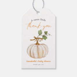 Süße kleine Pumpkin auf dem Weg Baby Dusche Geschenkanhänger