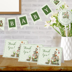 Süße kleine Raupe Baby Shower Dankeskarte