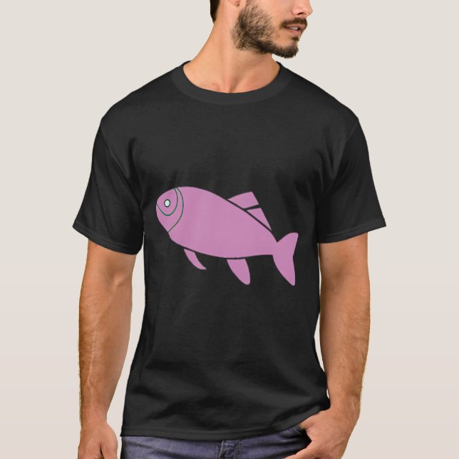 Süße kleine rosa Fische T-Shirt (Vorderseite)