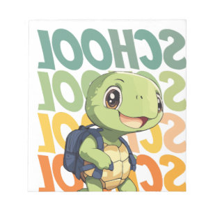 süße kleine Schildkröte Geschenkidee zum Zurück in Notizblock