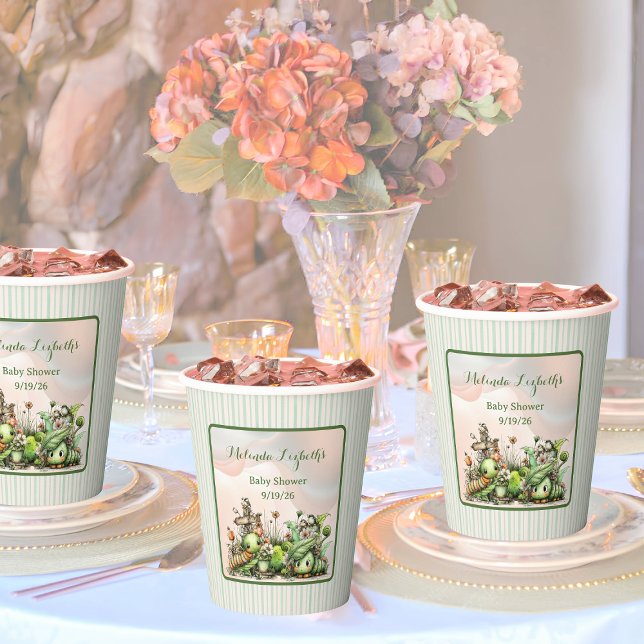Süße kleine Schmetterlingsgarten-Baby-Party Pappbecher (Von Creator hochgeladen)