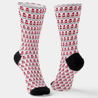 Süße kleine Schneidente | Schneemann-Enten-Muster  Socken