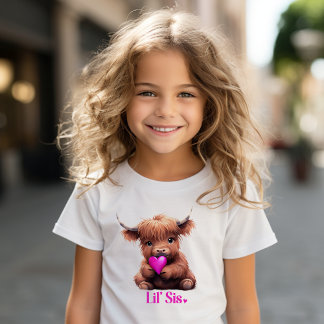 Süße kleine Schwester Rosa Babykuh Kleinkind T-shirt