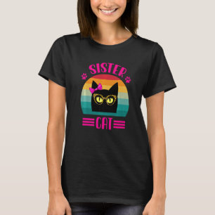 Süße kleine Schwesterkatze mit Leopardenbrille Ret T-Shirt