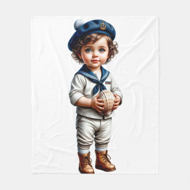 Süße kleine Segler-Babydecke Fleecedecke (Vorderseite)