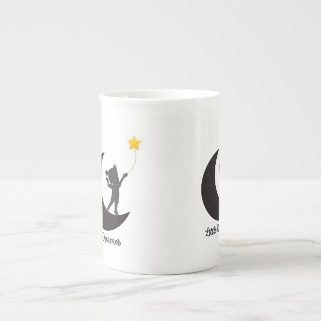 Süße Kleine Träumer Mond & Stern Kinder Tasse (Vorderseite)