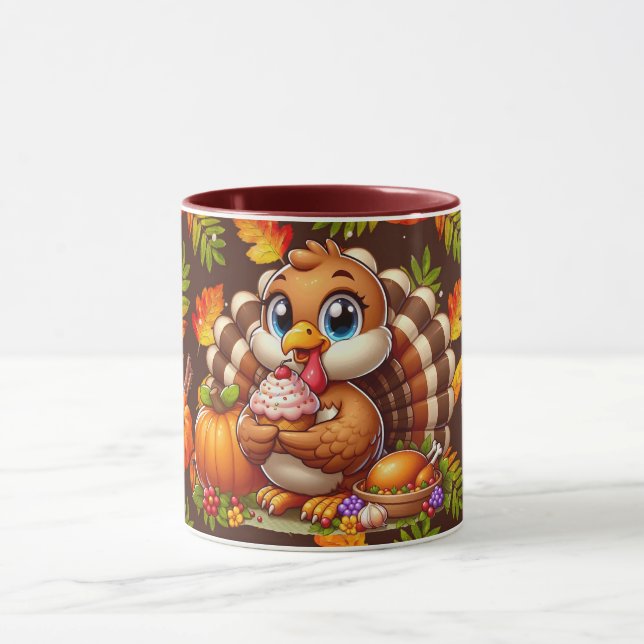 süße kleine Truthahn-Tasse 7 Tasse (Zentrum)