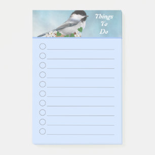 Süße kleine Vogel- und Blumen-Aktivitäten Post-it Klebezettel