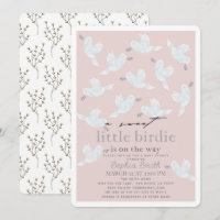 Süße kleine Vögelchen rosa Mädchen-Baby-Party