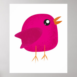 Süße kleine Vogelmädchen Poster