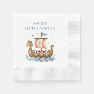 Süße kleine Wikinger-Baby-Party Serviette