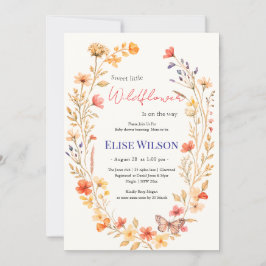 Süße kleine Wildblume ist auf dem Weg Einladung