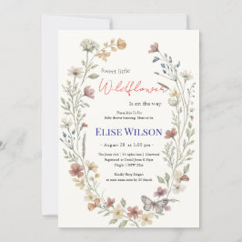 Süße kleine Wildblume ist auf dem Weg Einladung