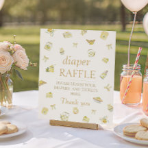 Süße kleine Zitronen-Baby-Party-Windel-Raffle