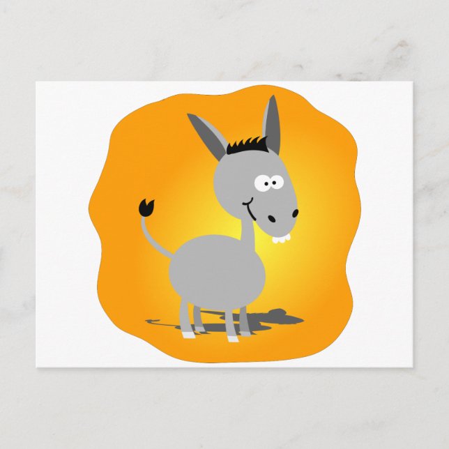 Süsse kleiner Donkey Postkarte (Vorderseite)