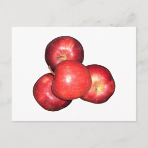Süße & knackige rote Äpfel - Bio-Frucht Druck Postkarte