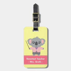 Süße Koala-Bär-Lehrer Dankeschön Personalized Gepäckanhänger