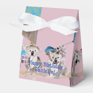 Süße Koala-Koalas-Mädchen-Geburtstagskuchen-Gesche Geschenkschachtel