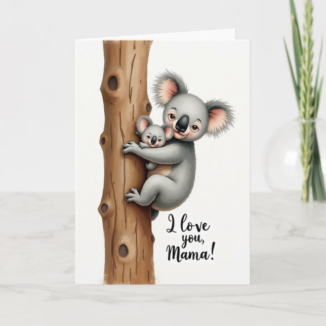 Süße Koala Muttertagskarte Karte (Vorderseite)