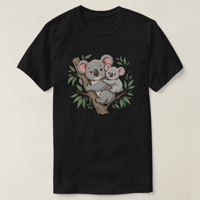 Süße Koalas Mutter und Baby T-Shirt (Design vorne)