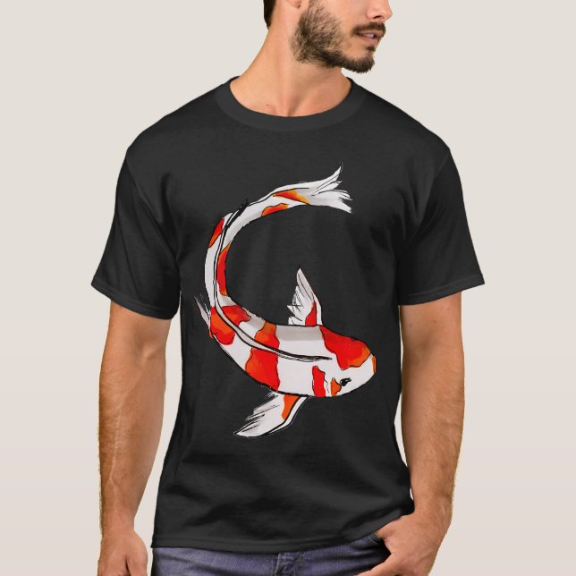 Süße Koi-Fisch-Illustration T-Shirt (Vorderseite)