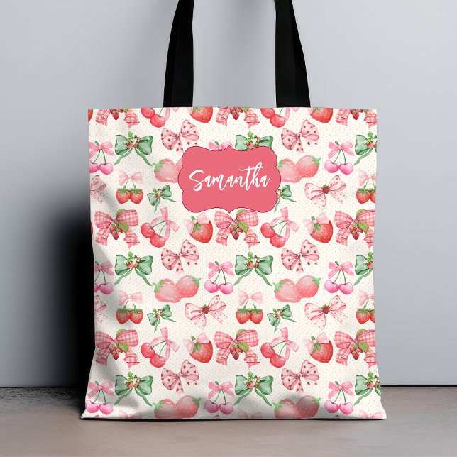 Süße, kokette Ästhetik, girly Erdbeermuster (Von Creator hochgeladen)