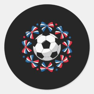 Süße Kokette Fußball-Schleifen Spiel Mama Mom Chee Runder Aufkleber