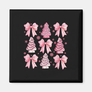 Süße Kokette Schleife Rosa Weihnachtsbaum Kuchen L Magnet