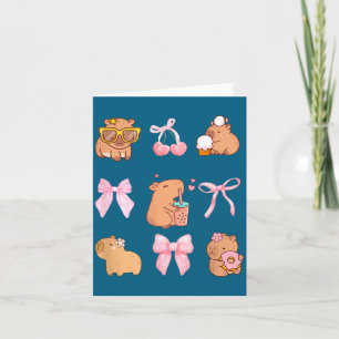Süße Kokette Schleifen Capybara Pyjamas Kleidung M Karte