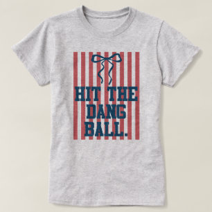Süße Kokette Softball-Flagge Lustiges Shirt Mit Sc