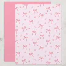 Süße Kokettenbögen und Blüten Scrapbook Papier