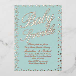 Süße Konfetti-Baby-Shower-Sprinkles geprägt  Folieneinladung