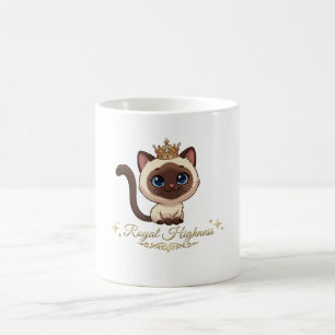 Süße königliche Siamkatze Kaffeetasse