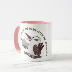 Süße Kookaburra preist den Herrn Bibelvers Tasse