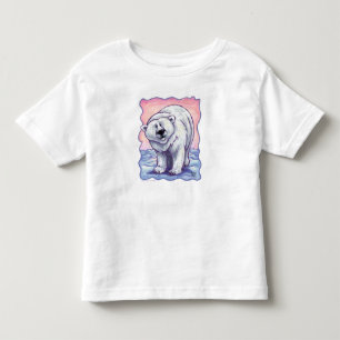 Süße Kopf- und Schwanz-Eisbär-T-Shirts Kleinkind T-shirt