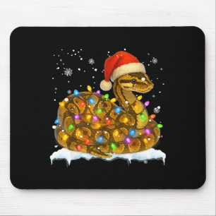 Süße Kornnatter-Weihnachtslicht Lustige Kornnatter Mousepad