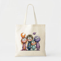 Süße kosmische Halloween-Freunde Grusel-Tasche